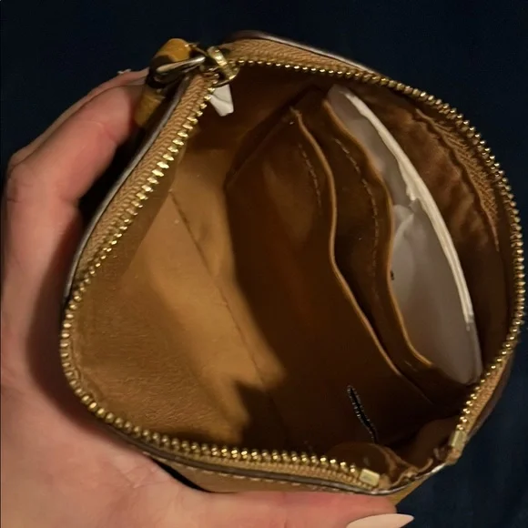 Coach Tan Leather Clutch Wristlet - Picture 4 of 5